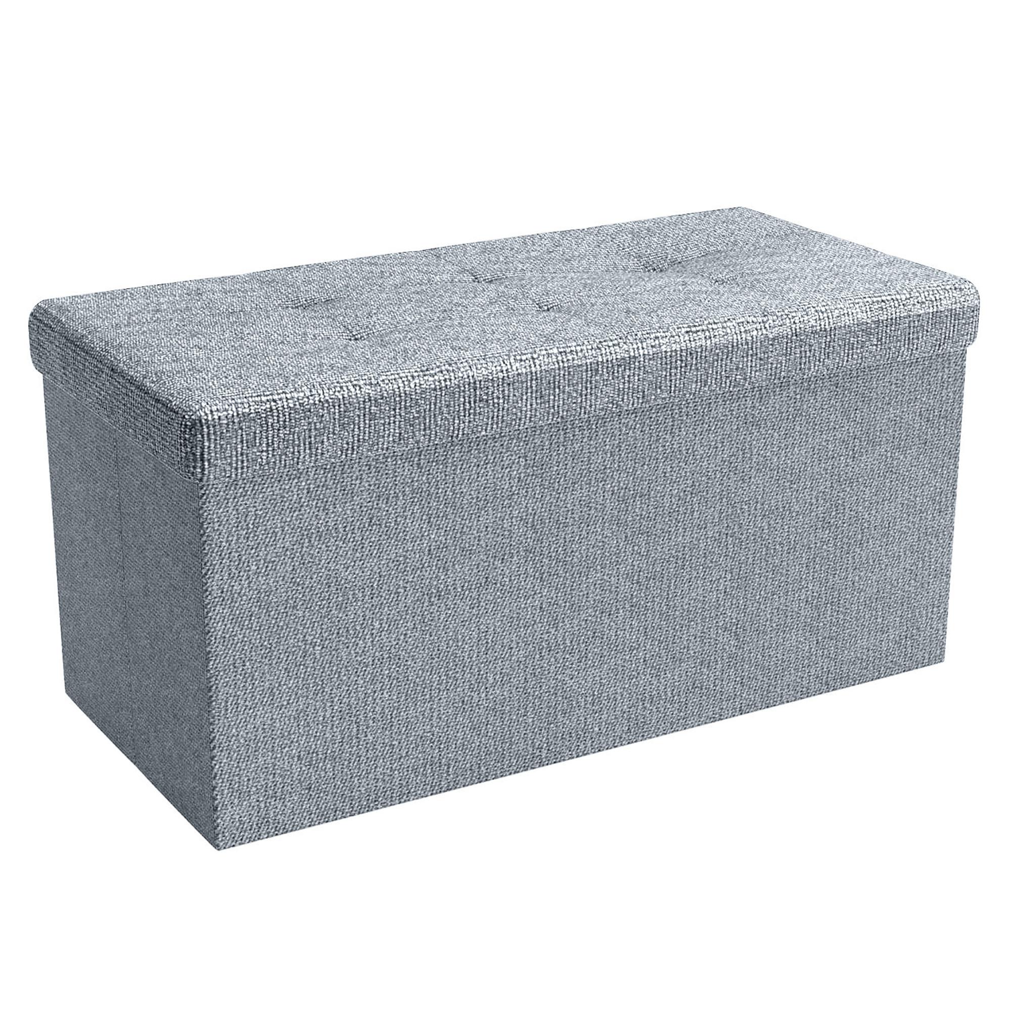 SITZTRUHE Faltbar 76/38/38 cm (Grau) - Grau, Textil (38/38/76cm) - Intirilife