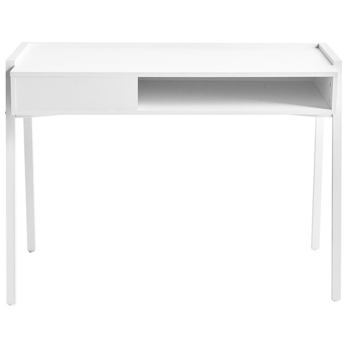 SCHREIBTISCH Weiß 107/48 cm Kofoten - Weiß, Holzwerkstoff (48/107/76cm) - Beliani