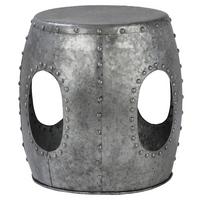 BEISTELLTISCH rund Ø38x43 cm Silber aus Metall - Grau, Metall (43/38/43cm) - WOMO-DESIGN