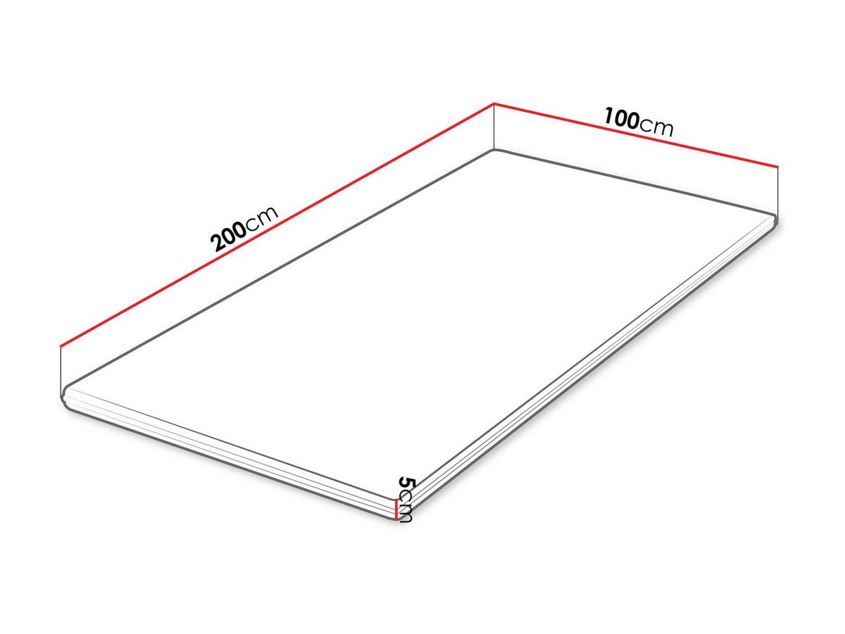 TOPPER Profil 5 cm - Weiß, Textil (100/200cm) - MIRJAN24