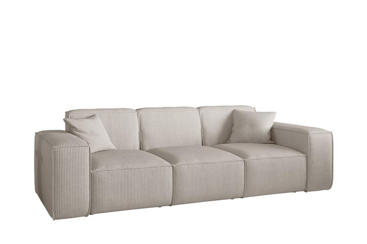 SOFA Celes Premium 3-sitzer Stoff Scala - Beige, Holzwerkstoff/Textil (225/73/88cm) - Fun Möbel