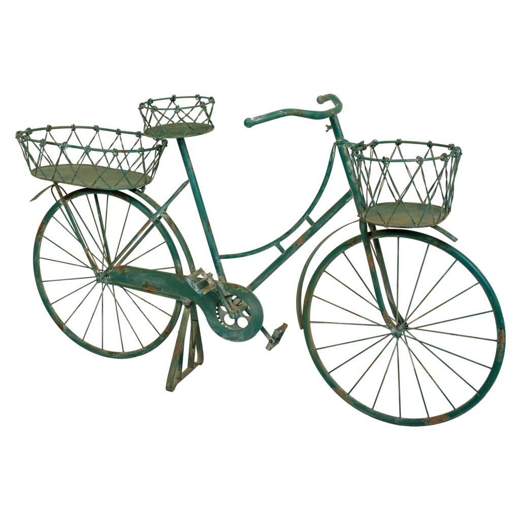 FAHRRAD metalldeko, Grün, 150x50x89 cm - Grün, Metall (150/89/50cm) - Wanderlust