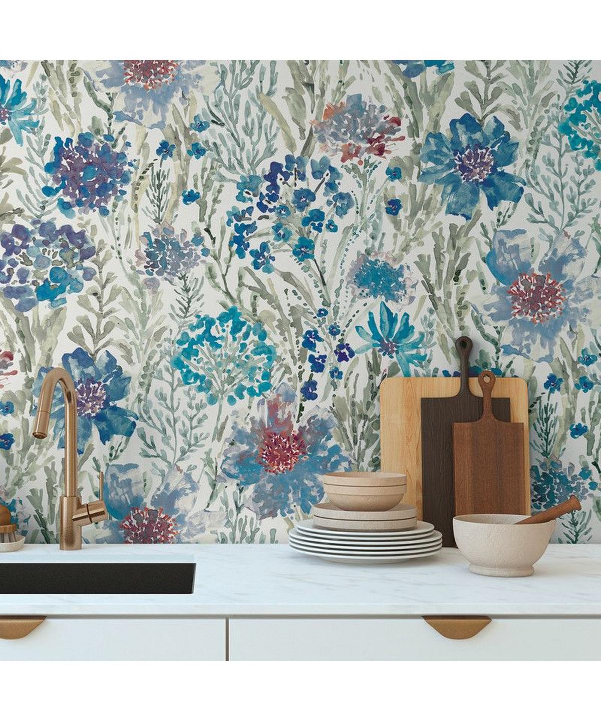 VLIESTAPETE Blau 53/1005 cm - Blau, Textil (53/1cm) - KUNSTLOFT