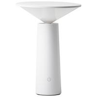 LED-TISCHLEUCHTE Weiß Levira - Weiß, Metall (14/14/19cm) - Beliani