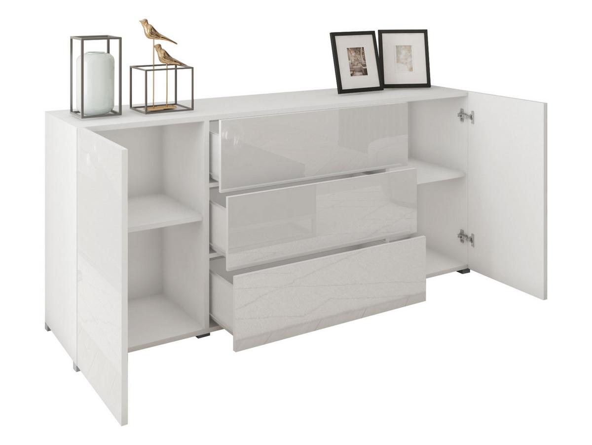 SIDEBOARD Berlin 150 - Eiche Wotan/Schwarz, Holzwerkstoff/Kunststoff (150/68/39cm) - MIRJAN24