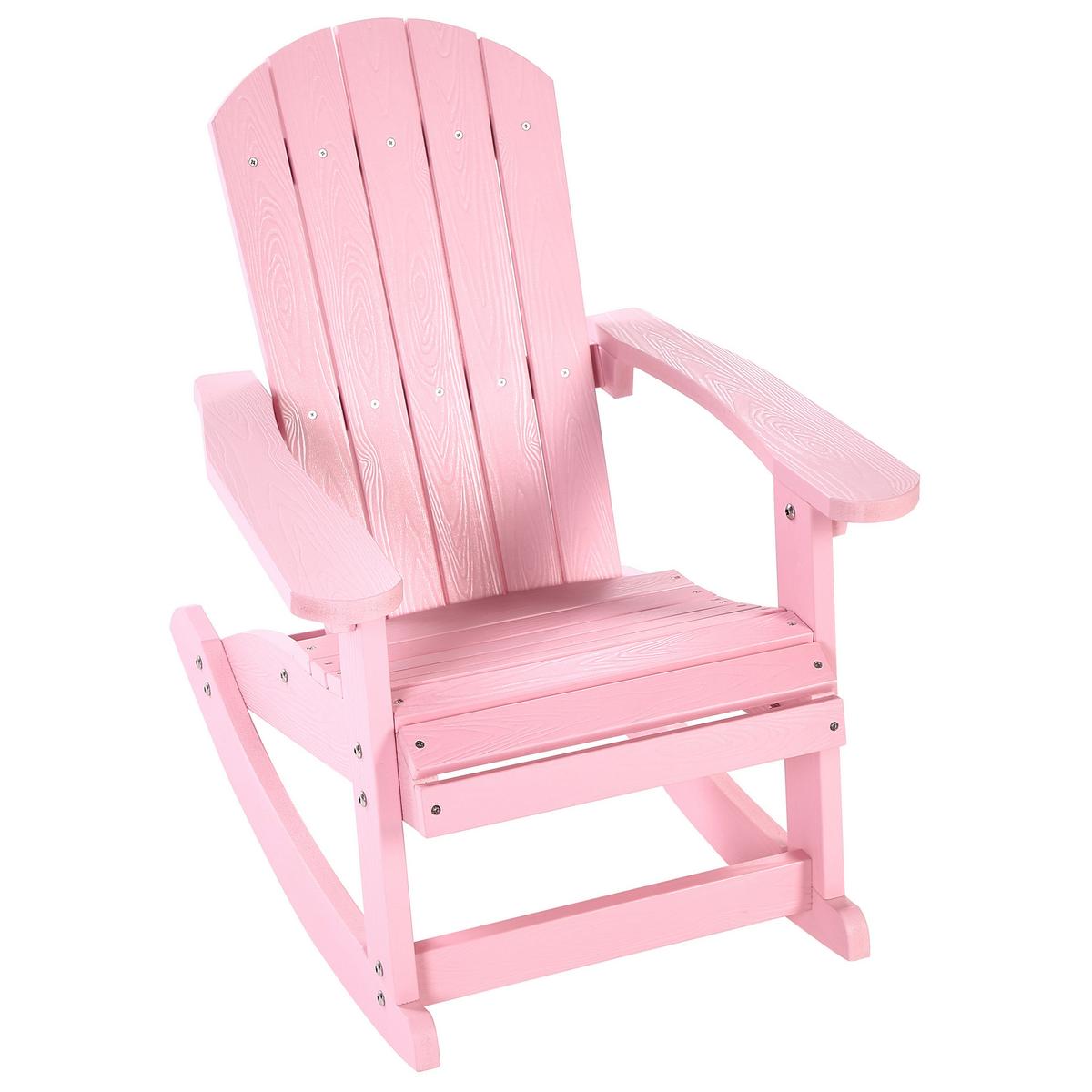 GARTEN-SCHAUKELSTUHL Rosa Adirondack - Pink, Kunststoff (52/67/68cm) - Beliani