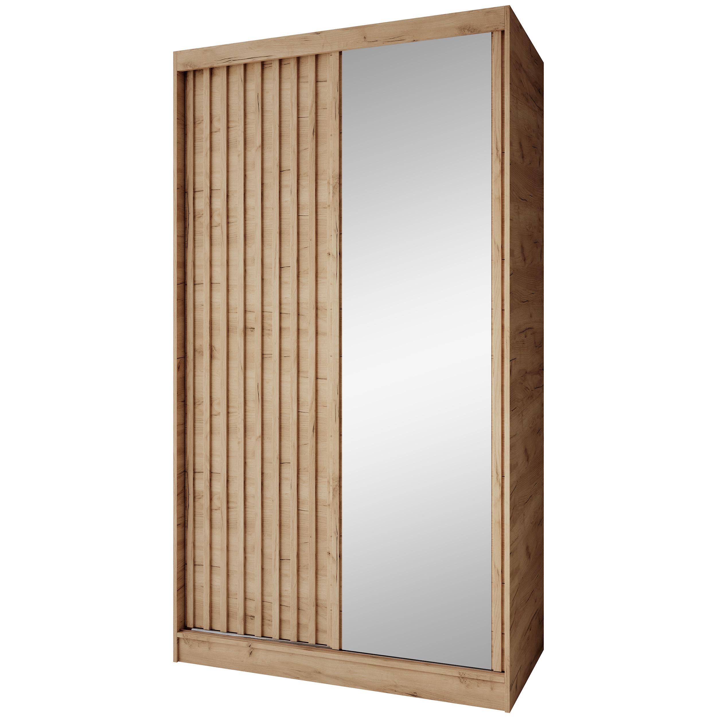 SCHWEBETÜRENSCHRANK Donatello mit 2 Türen. 120 cm, eiche Artisan - Eiche Artisan, Holzwerkstoff (120/205/60cm) - Beautysofa