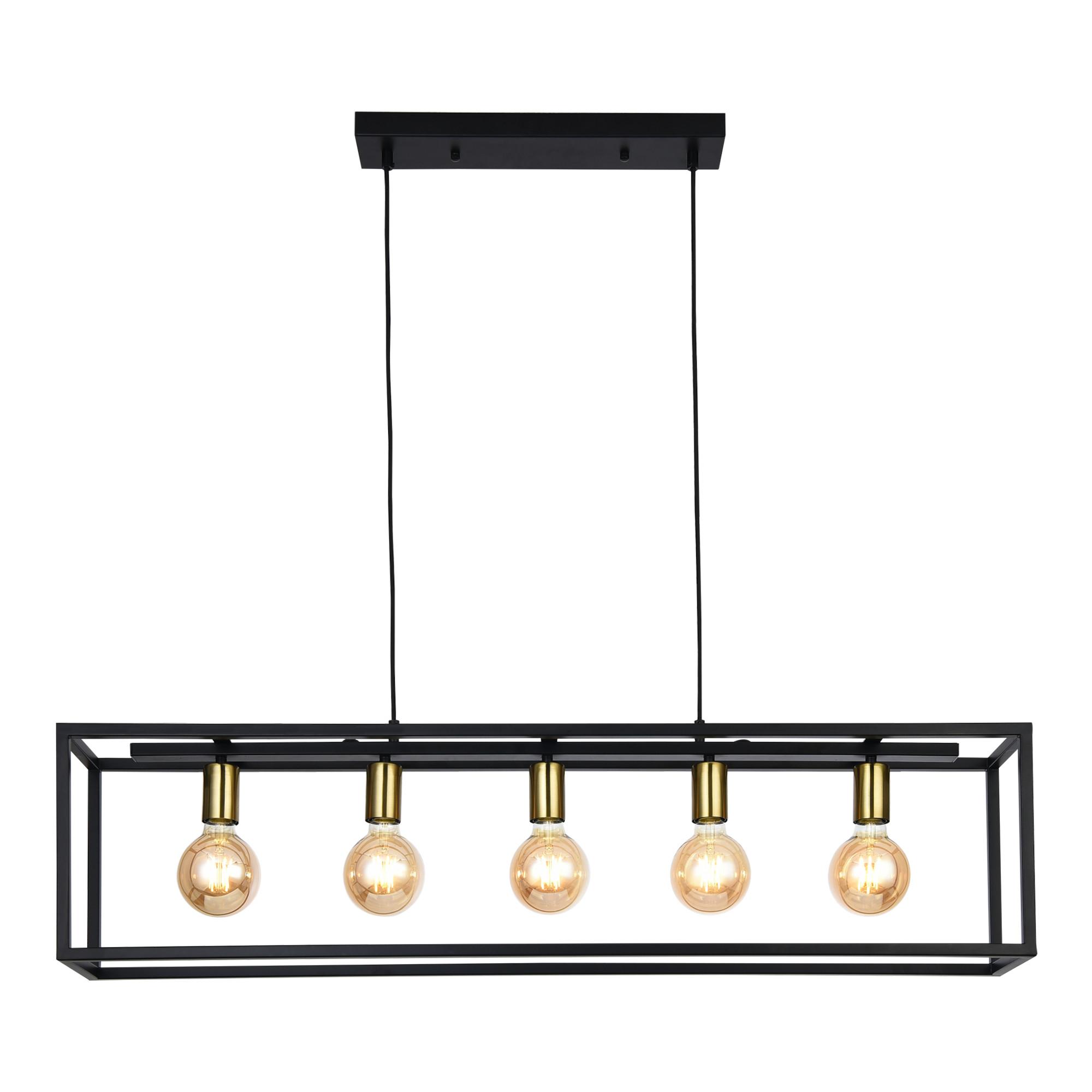 HÄNGELEUCHTE Rouen - Schwarz, Metall (16/110/26cm) - lux.pro
