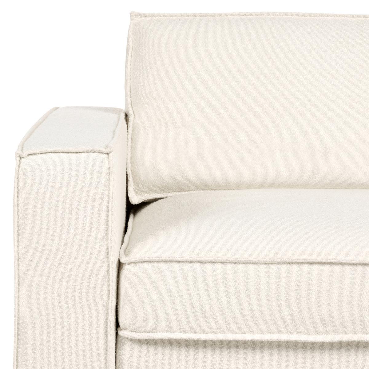 ECKSOFA Bouclé Hellbeige linksseitig Kolding - Beige/Schwarz, Textil (228/152cm) - Beliani