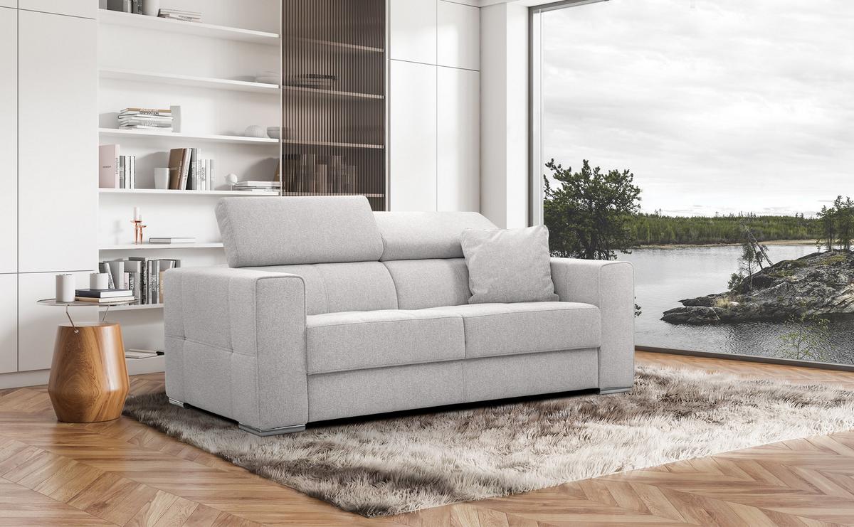SOFA QUARTZ 3-Sitzer, creme - Creme, Holzwerkstoff/Textil (202/80/102cm) - Wozimo
