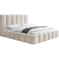 POLSTERBETT Serenity mit Bettkasten, Beige Samt 160x200 cm - Beige/Birkefarben, Holzwerkstoff/Kunststoff (160/200cm) - WFL GROUP