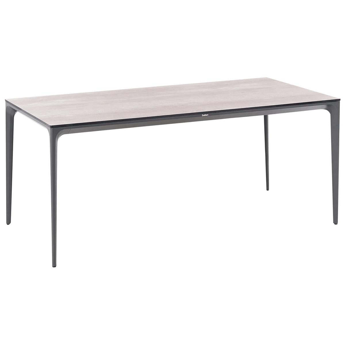 GARTENTISCH 180/90 cm Holzoptik Hellgrau Sovareto - Dunkelgrau, Kunststoff (180/90/75cm) - Beliani