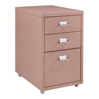 ROLLCONTAINER Kökar - Hellbraun, Metall (28/48/41cm) - [en.casa]
