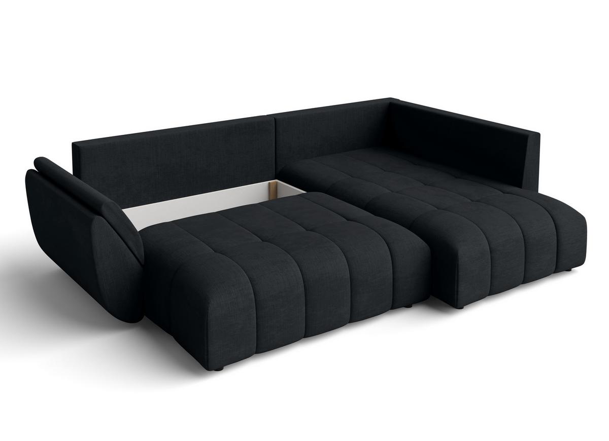ECKSOFA L Form Kayseri Anthrazit 268/192/96 cm – mit Bettkasten - Schwarz, Kunststoff/Textil (268/192cm) - AX Living