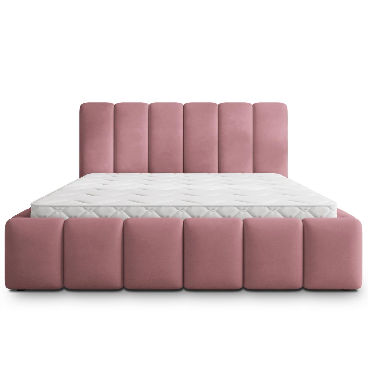 POLSTERBETT RANIS 140x200 cm mit Bettkästen - Rosa - Rosa, Holz/Textil (140/200cm) - MASSENO