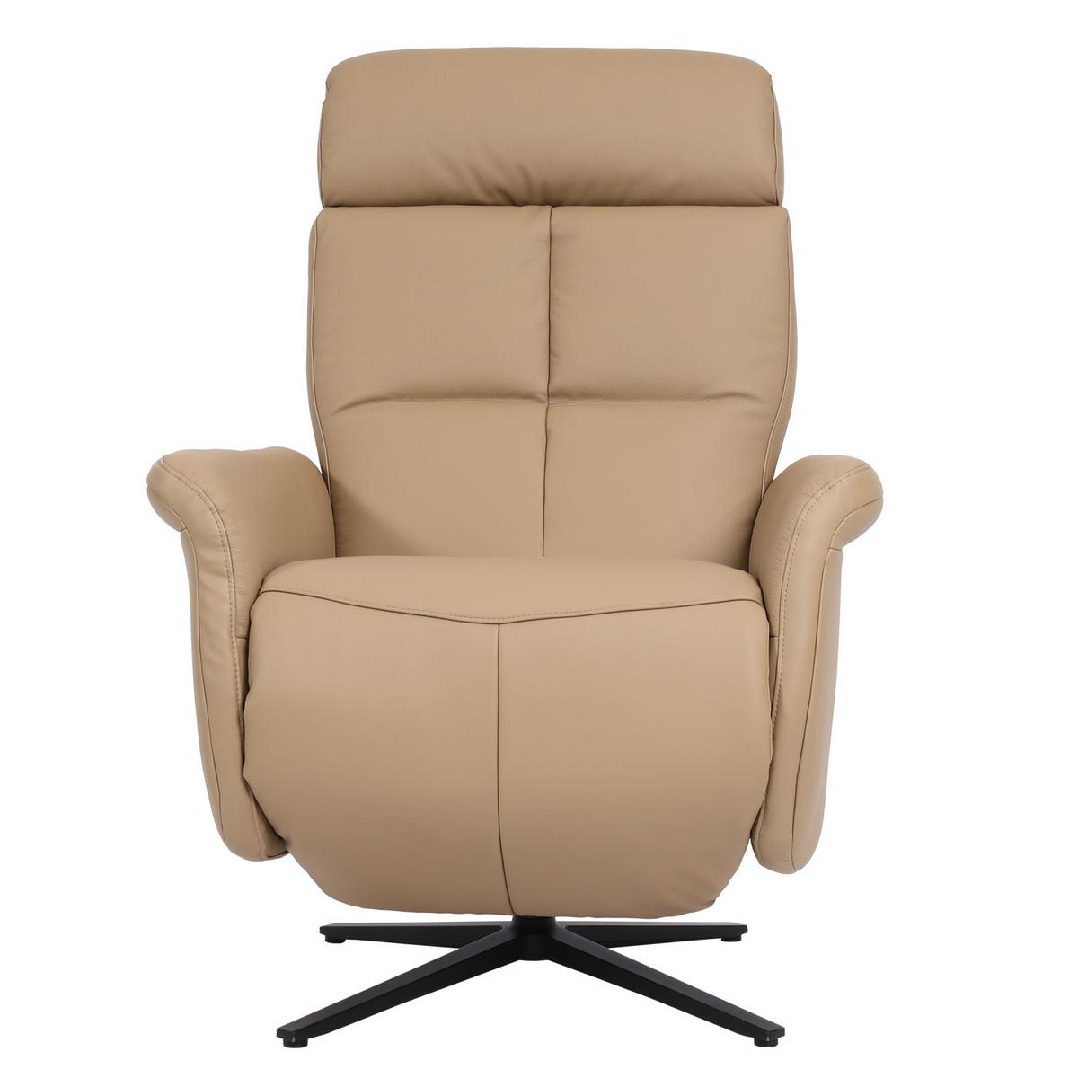 RELAXSESSEL taupe - Taupe, Leder (76/110/153cm) - MCW
