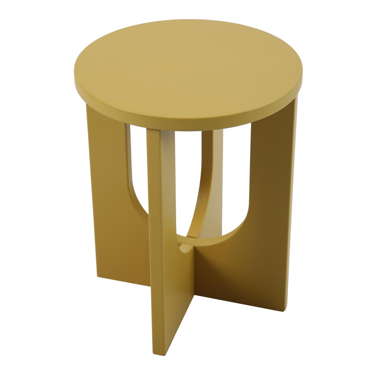 BEISTELLTISCH Kysdajore - Gelb, Holzwerkstoff (40/40/50cm) - [en.casa]