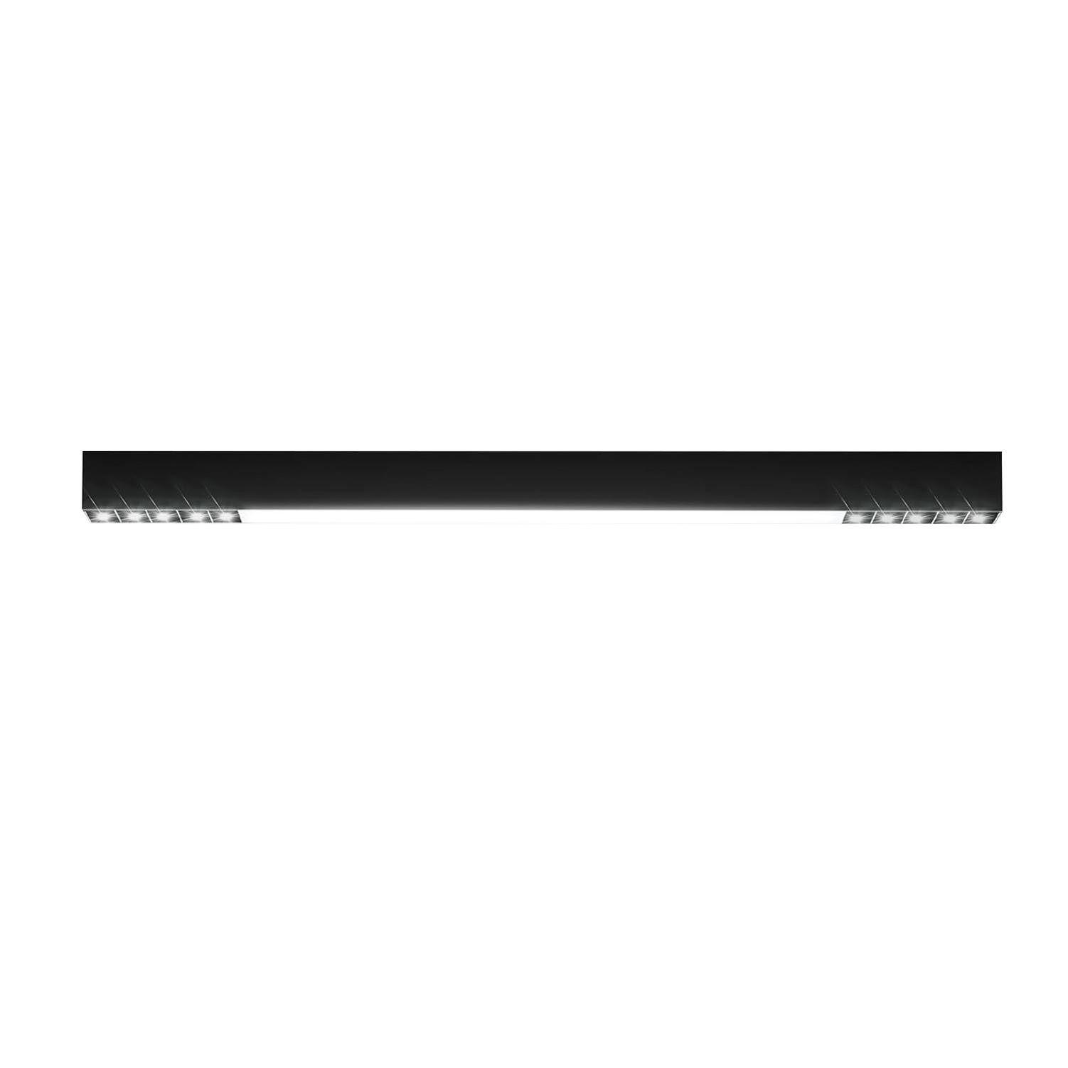 LED-DECKENLEUCHTE Korngrimm 5.2/3.3/80 cm - Schwarz, Kunststoff (80/5.2/3.3cm) - ZMH