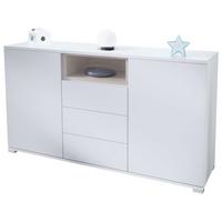 SIDEBOARD Skadu Sandgrau Hochglanz - Sandfarben, Holzwerkstoff (138.5/75.5/35cm) - Vladon