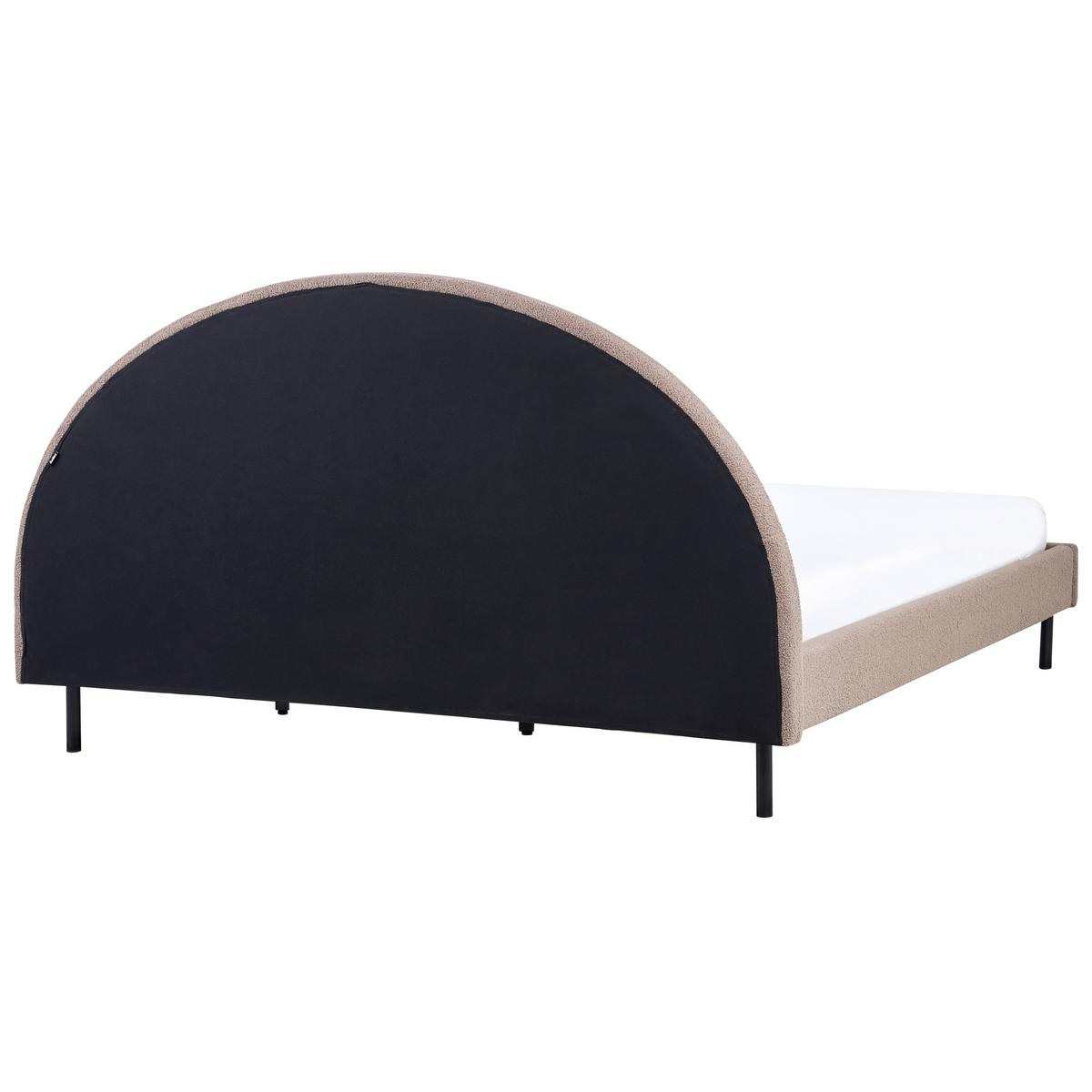 BETT mit Lattenrost 180x200 cm Beige Margut - Taupe, Textil (180/200cm) - Beliani