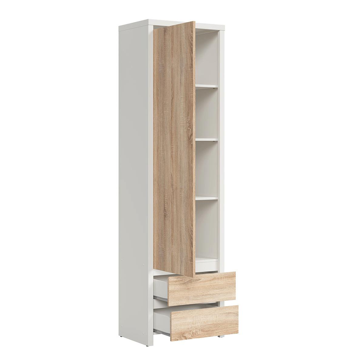SCHRANK 1 Tür Soren Holz und Weiß - Weiß, Holzwerkstoff (56/200.5/40.5cm) - Petits-meubles