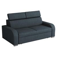 SOFA Oslo 3 - Silberfarben/Dunkelblau, Holz/Kunststoff (200/85/100cm) - MIRJAN24