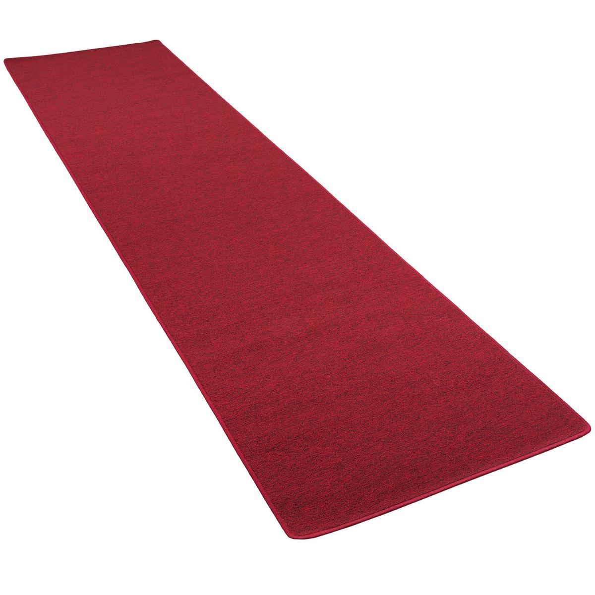 FEINSCHLINGEN VELOUR LÄUFER TEPPICH STRONG - Rot, Textil (80/320cm) - Snapstyle