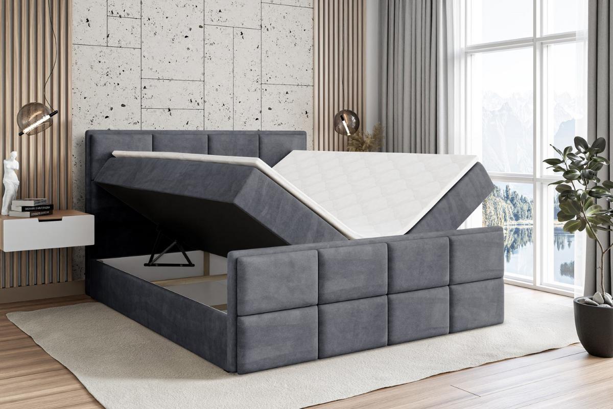 BOXBETT NOVA-Z - 120 x 200 - H3 - Dunkelgrau - Dunkelgrau, Holzwerkstoff (120/200cm) - ALTDECOR