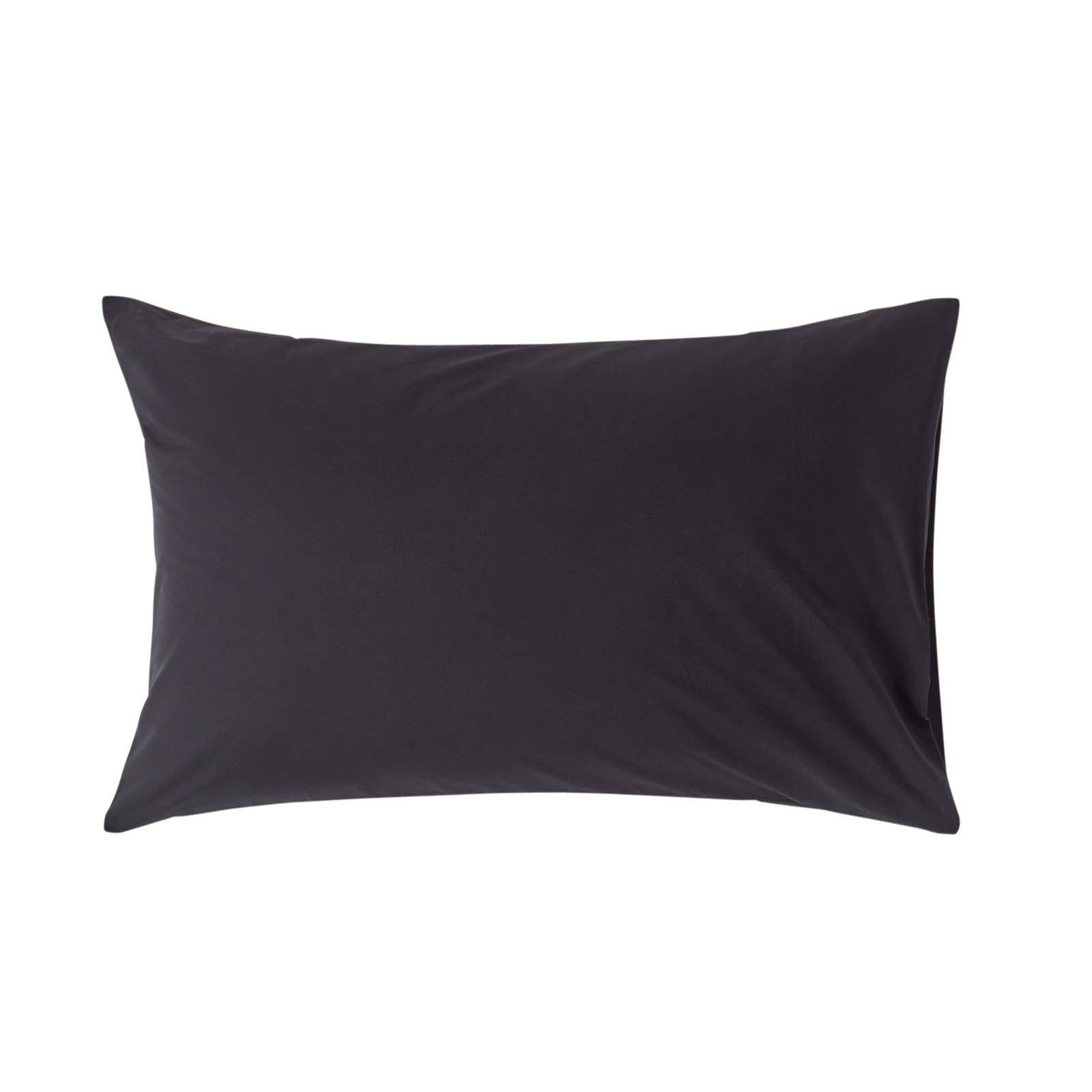 KISSENBEZUG Perkal, Ägyptische Baumwolle, Fadendichte 200 - Schwarz, Textil (48/74cm) - Homescapes