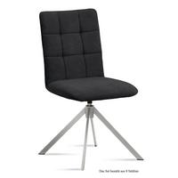 ESSZIMMERSTUHL drehbar (8er-Set) Drucie 47x91x60 Edelstahl/Anthrazit - Edelstahlfarben/Anthrazit, Kunststoff (60/91/47cm) - 58aufmkessel