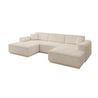 WOHNLANDSCHAFT IREA-U1 - 301x165x80 cm Beige - Beige, Holzwerkstoff/Textil (301/80/165cm) - ALTDECOR