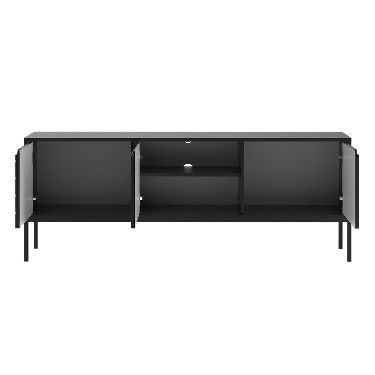 TV-MÖBEL Daria Schwarz - Schwarz, Holzwerkstoff (151/77/39cm) - Petits-meubles