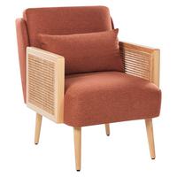 SESSEL Polsterbezug Orange Orum - Hellbraun/Orange, Textil (65/80/78cm) - Beliani