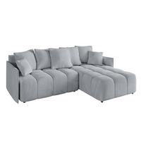 ECKSOFA Ottomane rechts LONLI-L 251x189x68 Titanfarben Velours - Titanfarben, Holzwerkstoff/Kunststoff (189/251cm) - ALTDECOR