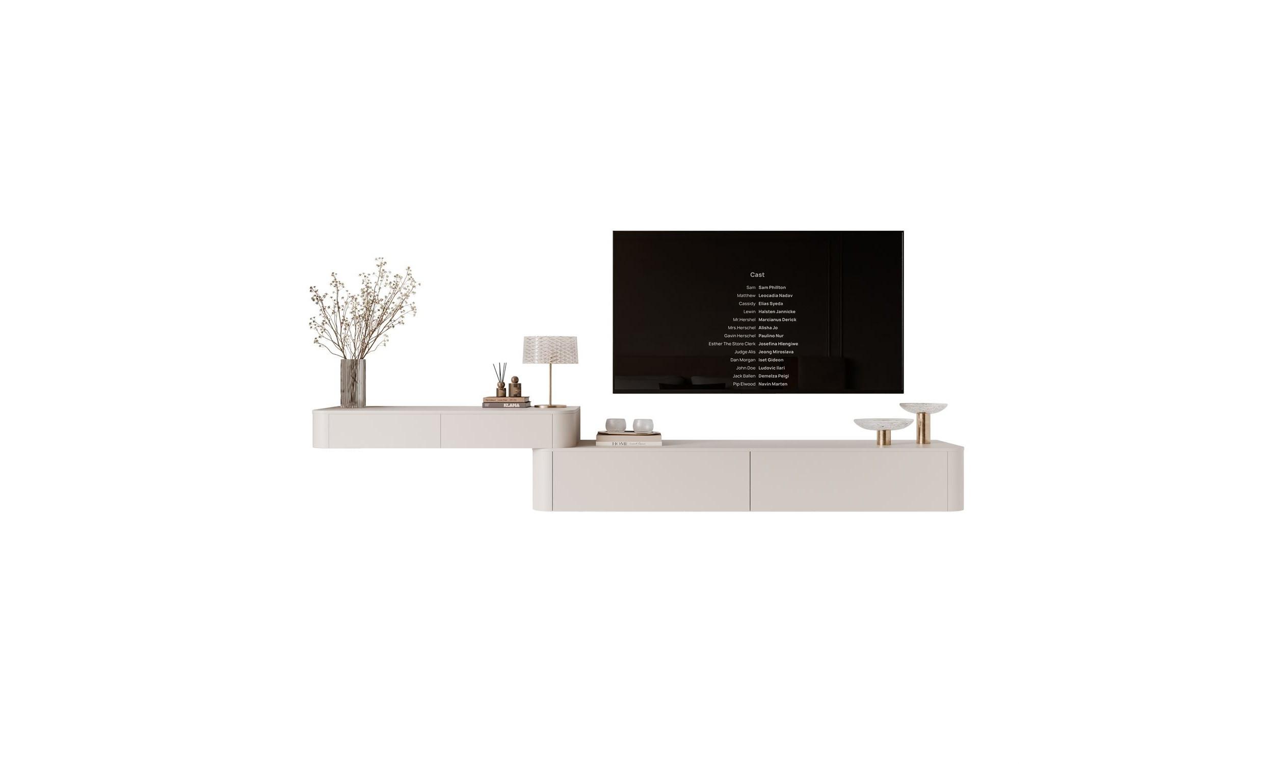 TV-MÖBEL-SET SAGE 272/40/43 cm Kaschmir hängend Push-to-Open - Kaschmir, Holzwerkstoff (272/43/40cm) - Lookway