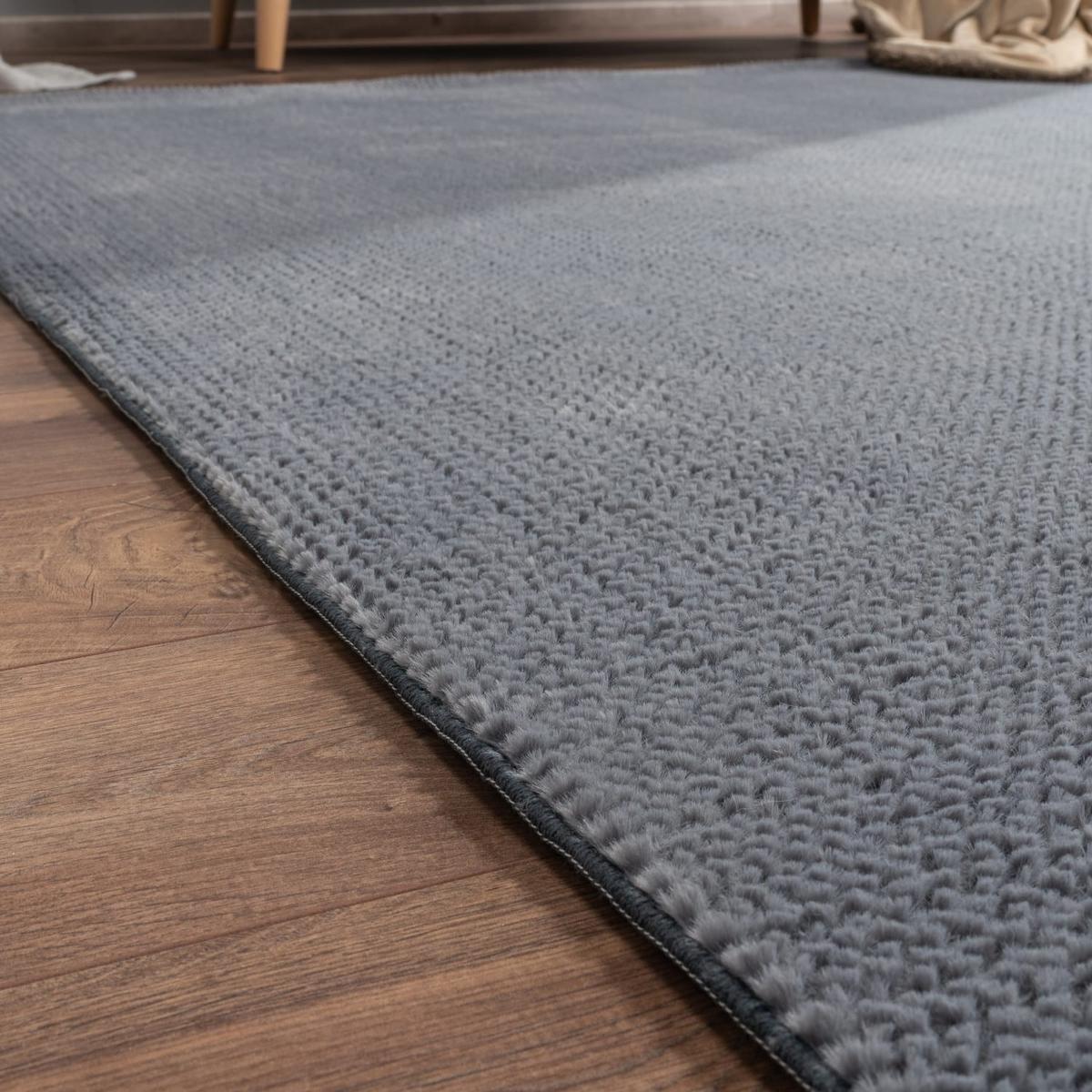 KURZFLORTEPPICH, einfarbig, Florhöhe 12 mm, Anthrazit, 200 x 280 cm - Anthrazit, Textil (280/200cm) - KADIMA DESIGN