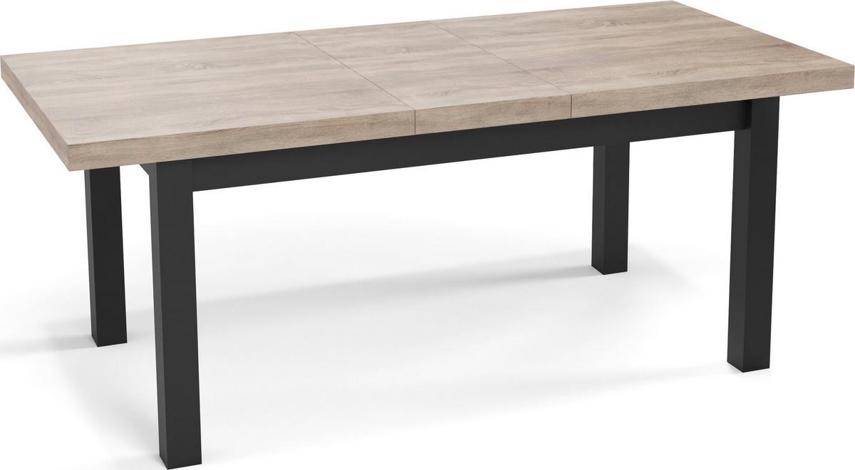ESSTISCH Gemini rechteckig ausziehbar, Sonoma Eiche 200-300/100/78 cm - Schwarz/Sonoma Eiche, Holz/Holzwerkstoff (100/300/78cm) - WFL GROUP