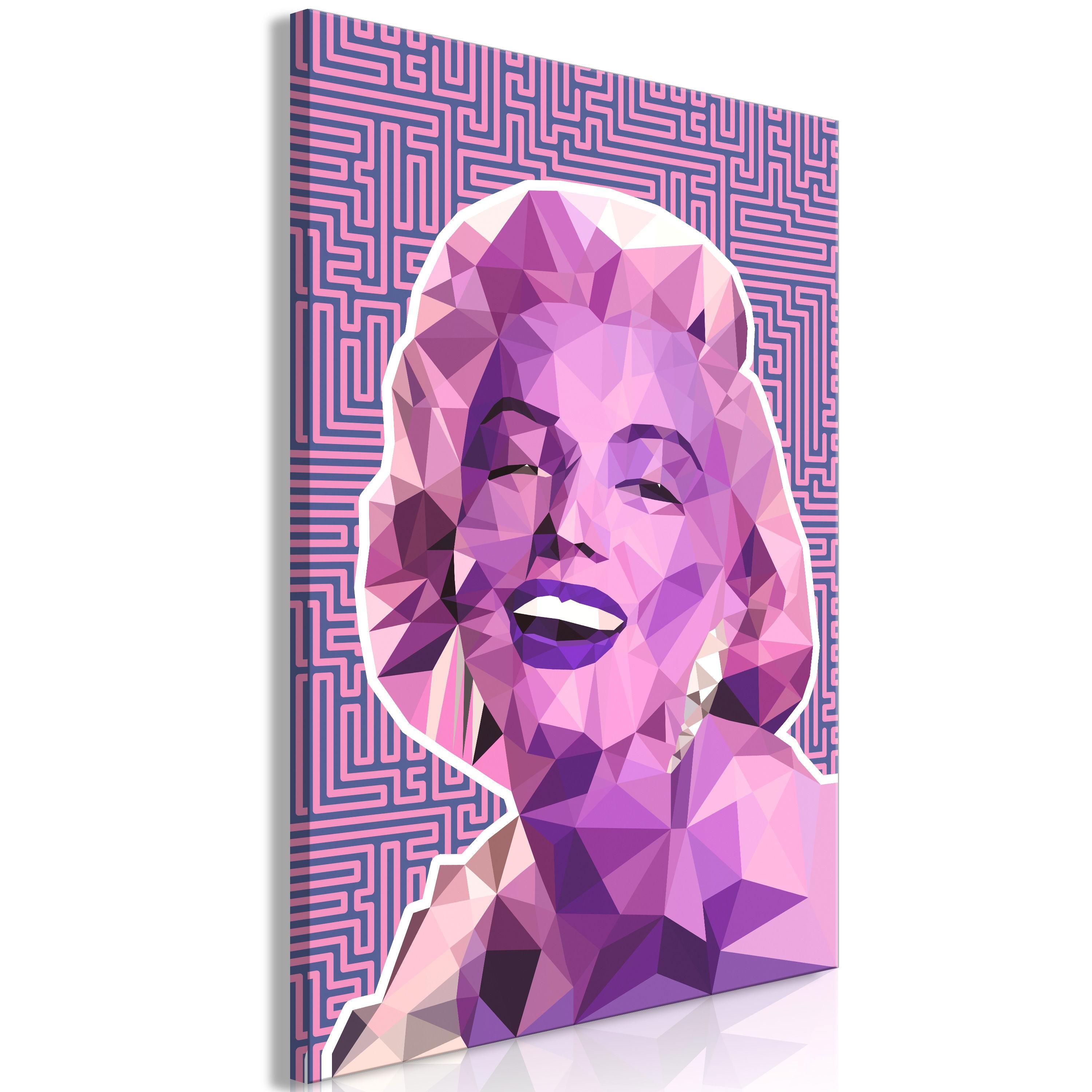 KUNSTDRUCK Rosa 60/90 cm - Pink/Weiß, Textil (60/90cm) - KUNSTLOFT