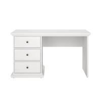 SCHREIBTISCH mit 3 Schubladen weiß sofia 130/61,6/73,9 cm - Weiß, Holzwerkstoff (62.8/61.6/73.9cm) - Calicosy