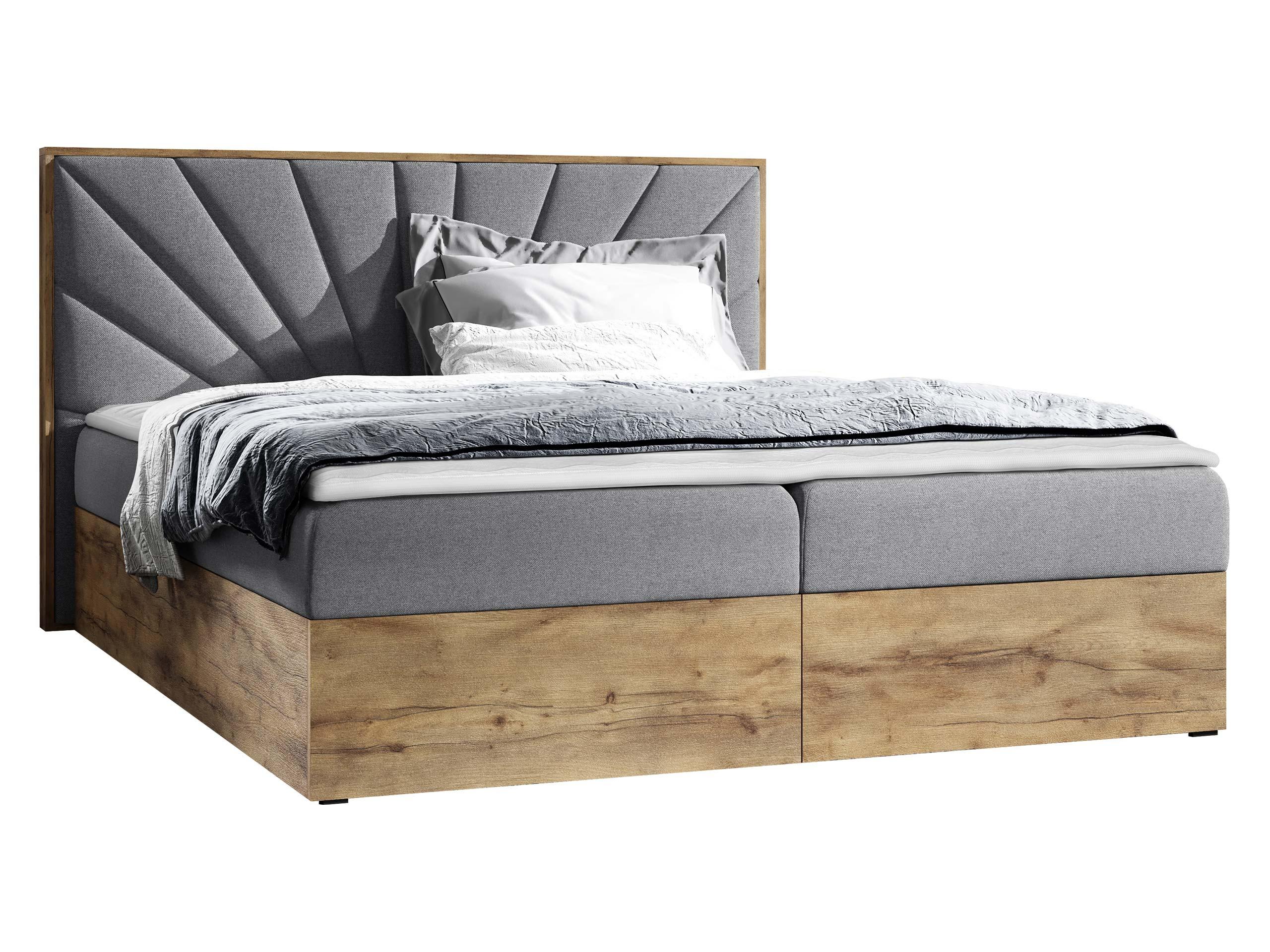 BOXBETT Wood 7 - H3 - Grau, Holz/Textil (140/200cm) - MIRJAN24