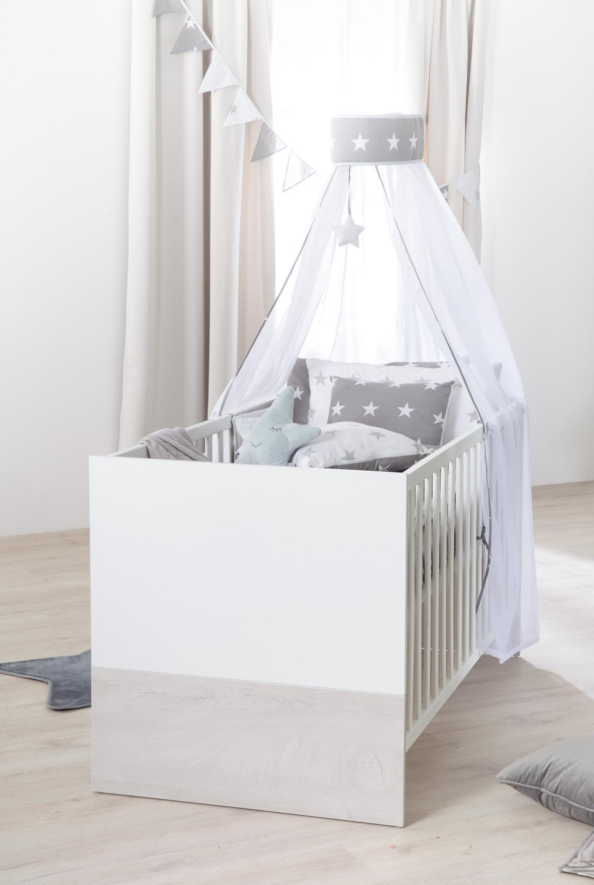 BABYZIMMER-SET Julia 3-teilig - Weiß, Holzwerkstoff (78/80/142cm) - Roba
