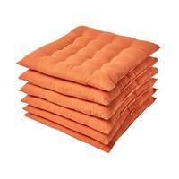 STUHLKISSEN 6er-Set terracotta 40/40/6,5 cm - Terracotta, Textil (40/40/6.5cm) - Homescapes