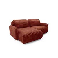 ECKSOFA Simone Mit Schlaffunktion - Rotbraun, Holzwerkstoff/Textil (240/165cm) - Fun Möbel