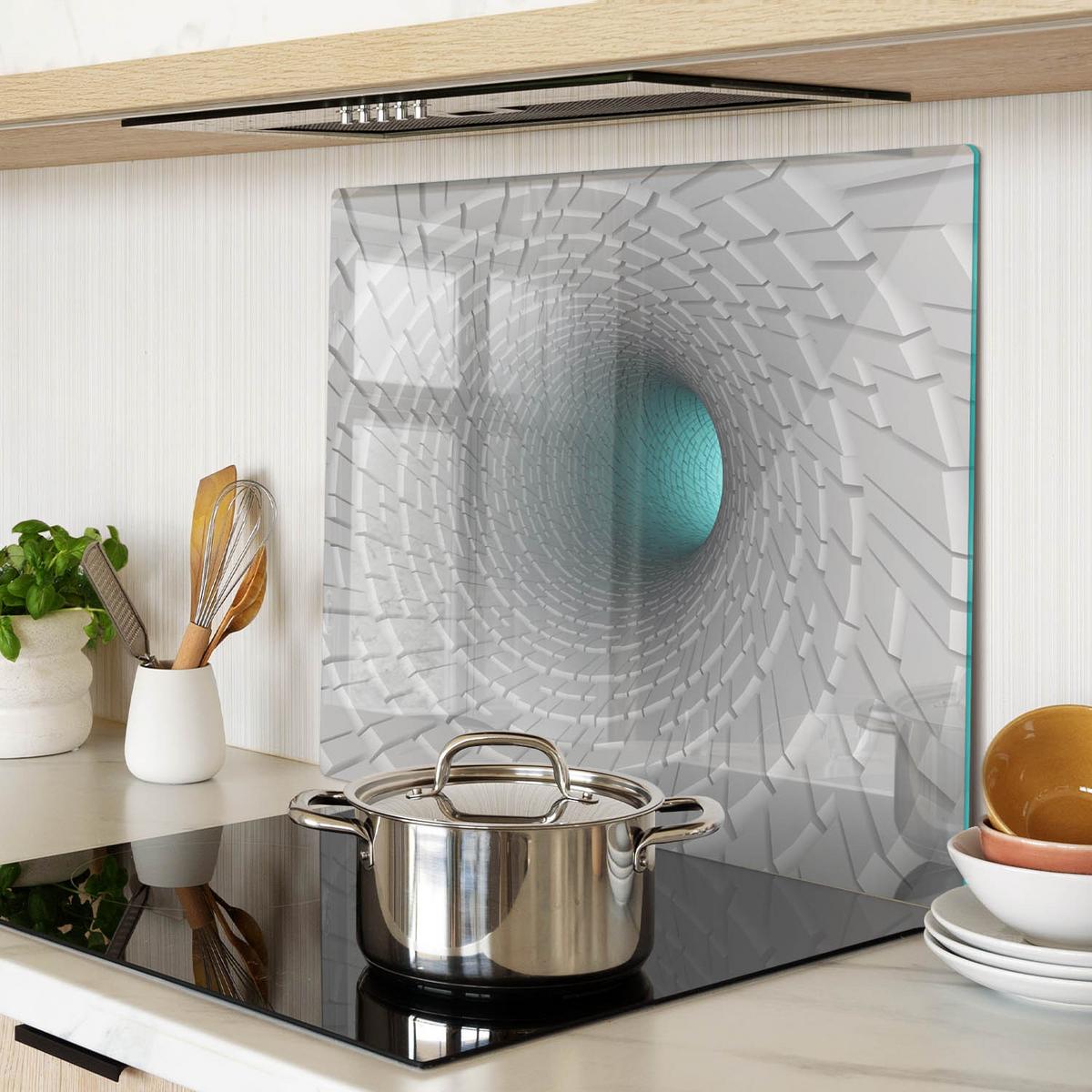 GLASPLATTE 60x52 cm 3D - Braun, Glas (60/0.4/52cm) - TULUP