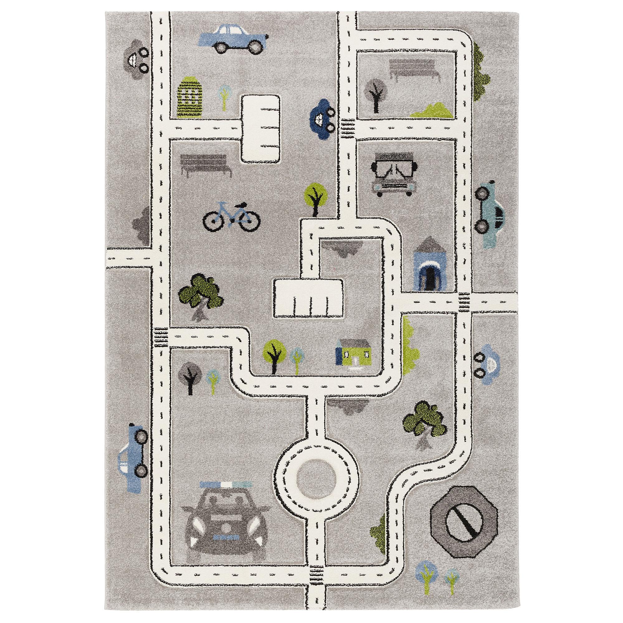 KINDER TEPPICH MAUI KIDS STRASSEN - Grau, Textil (80/160cm) - Pergamon