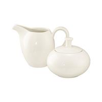 MILCH- & ZUCKERSET Savona Fine Diamond creme 2-tlg. - Creme, Keramik (1/2cm) - Seltmann Weiden
