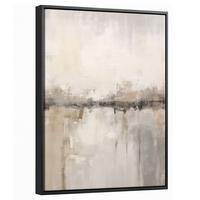 LEINWAND Bilder mit Rahmen - Moderne Kunst - Abstrakt - Beige - 30x40 - Beige, Textil (30/40cm) - MuchoWow