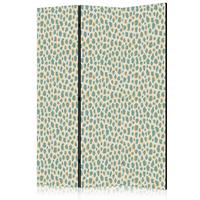 PARAVENT Einseitig Bedruckter 3-tlg 135x172 cm T rkise Punkte - Multicolor, Holz/Textil (135/172/3cm) - Muralo