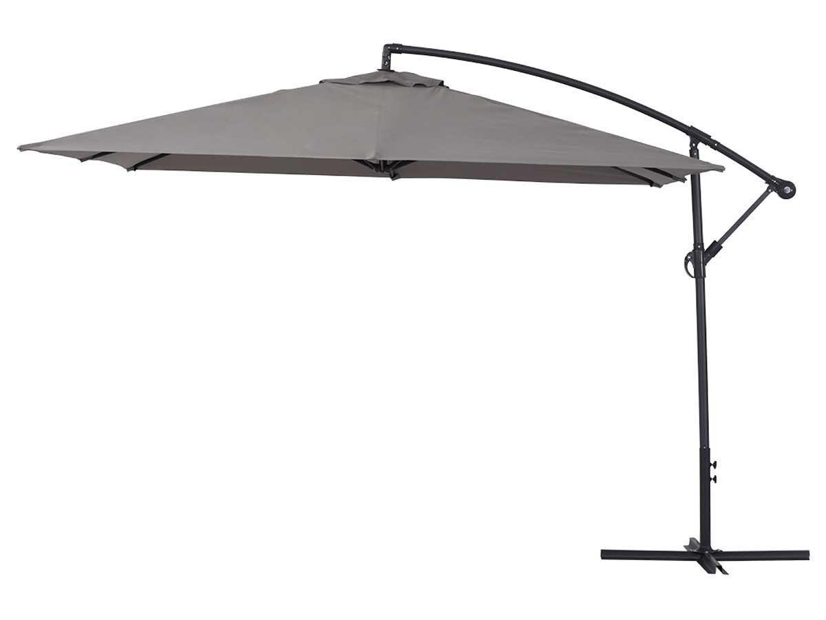 SONNENSCHIRM ilios 3 Grau - Grau, Metall (300/300cm) - Habitat Garten