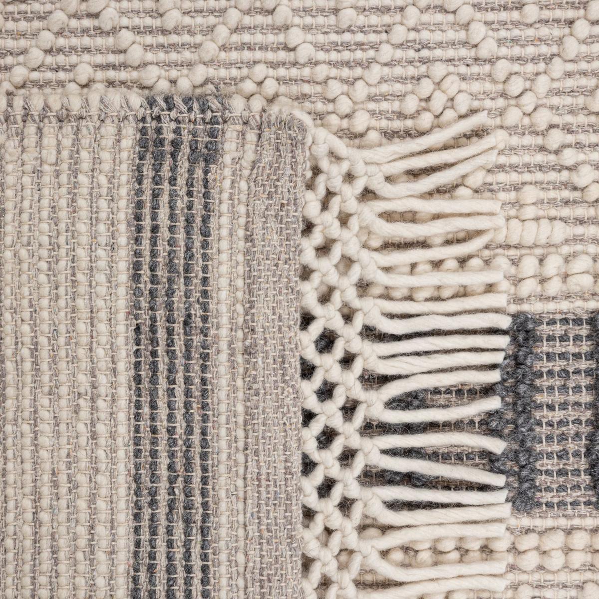 FALCHWEBETEPPICH Macrame Style, beige/schwarz 90x160 cm - Naturfarben, Textil (90/160cm) - Rug and Roll